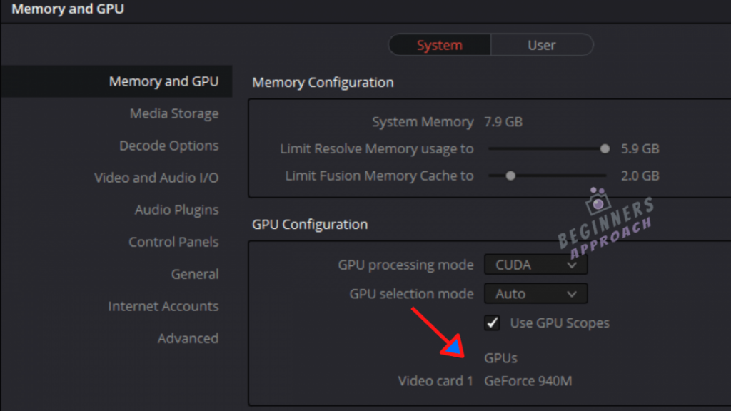 davinci resolve keeps crashing - GPU configuration setting