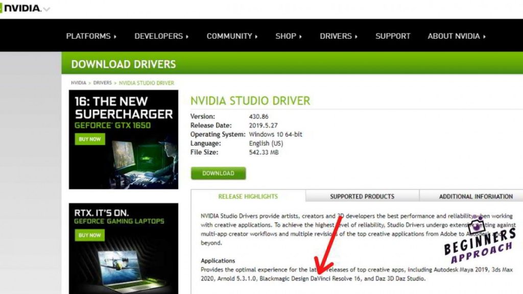 nvidia studio driver download windows
