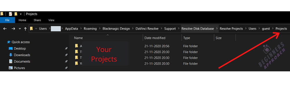 davinci resolve project files location in windows