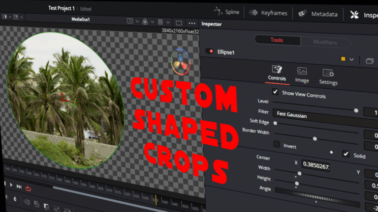 DaVinci Resolve Circle, Diagonal, Fusion Crops (2029 Tips)